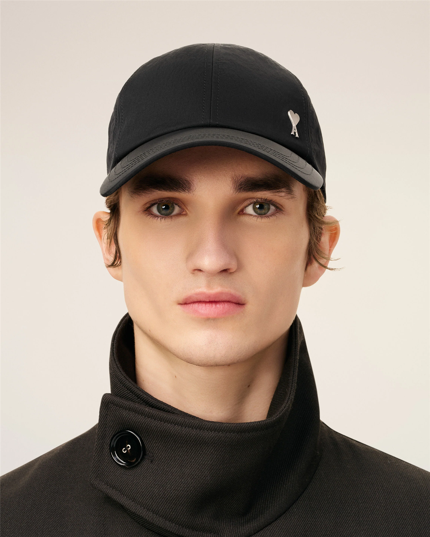 NYLON AMI DE COEUR STUD CAP ANTHRACITE