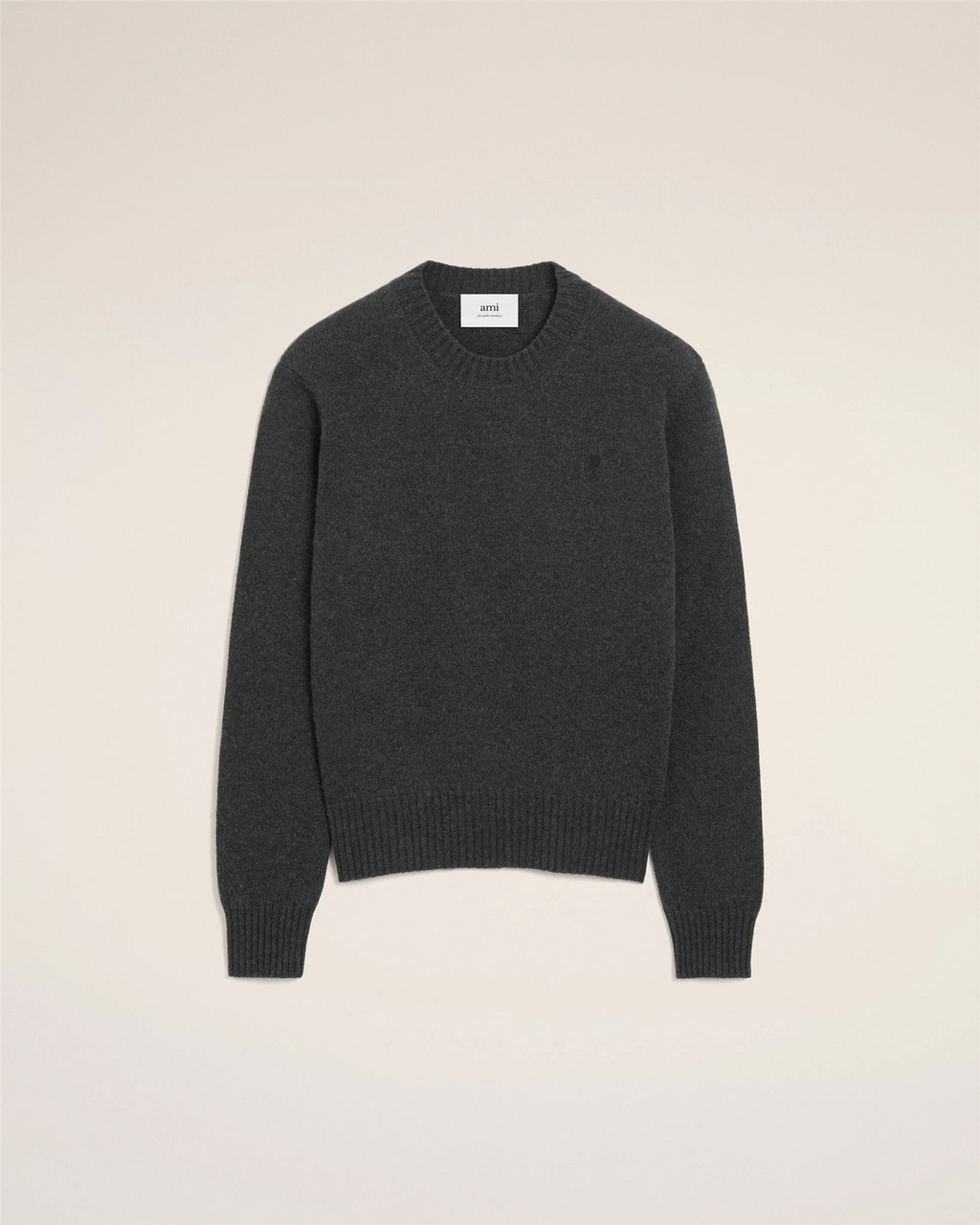 KNITTED ADC CASHMERE SWEATER ANTHRACITE
