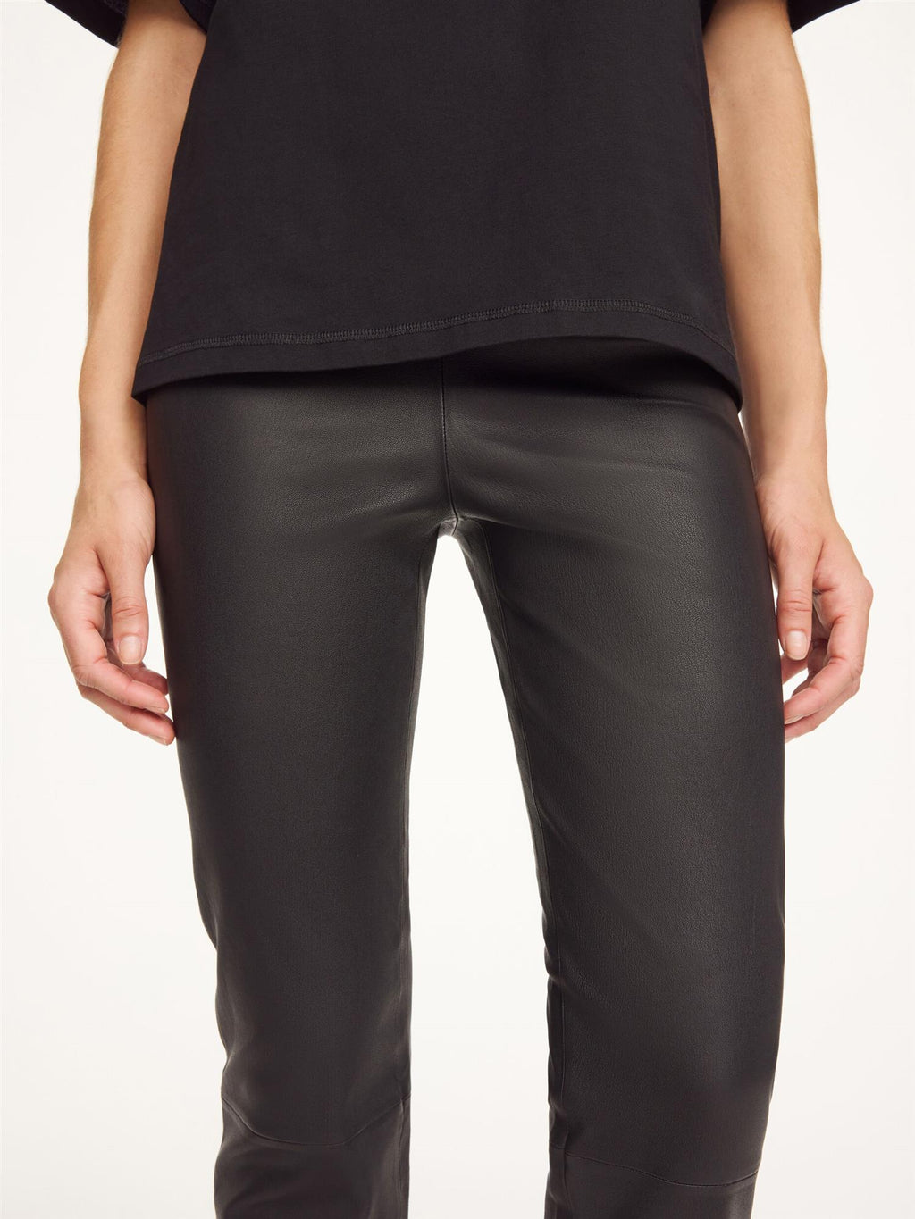 FLORENTINA Leather Trousers Black