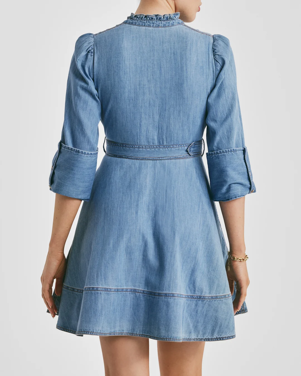 Denim Mini Dress Light Blue