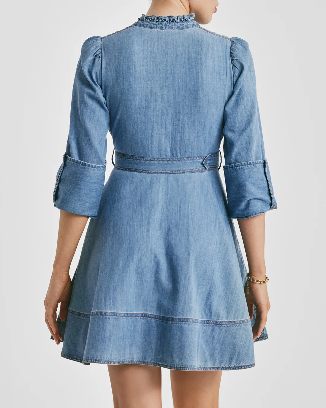 Denim Mini Dress Light Blue