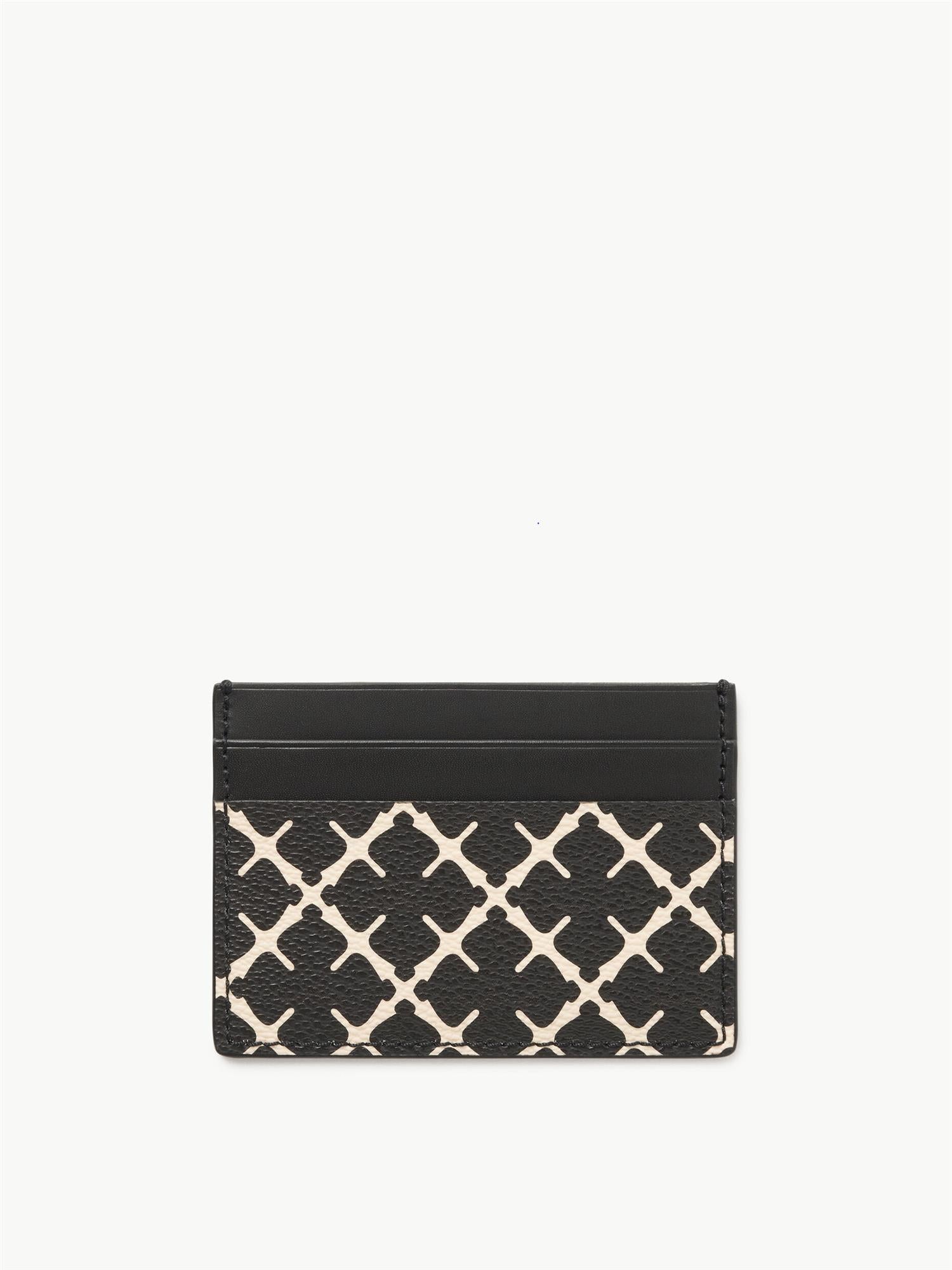 ELIA PRINTED CARDHOLDER BLACK
