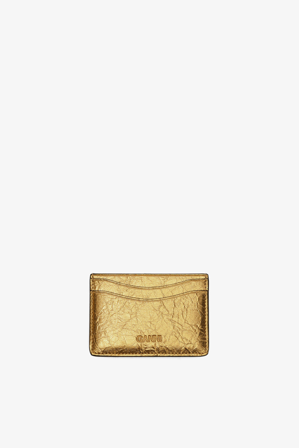 Card Holder Metallic Crushed Gold