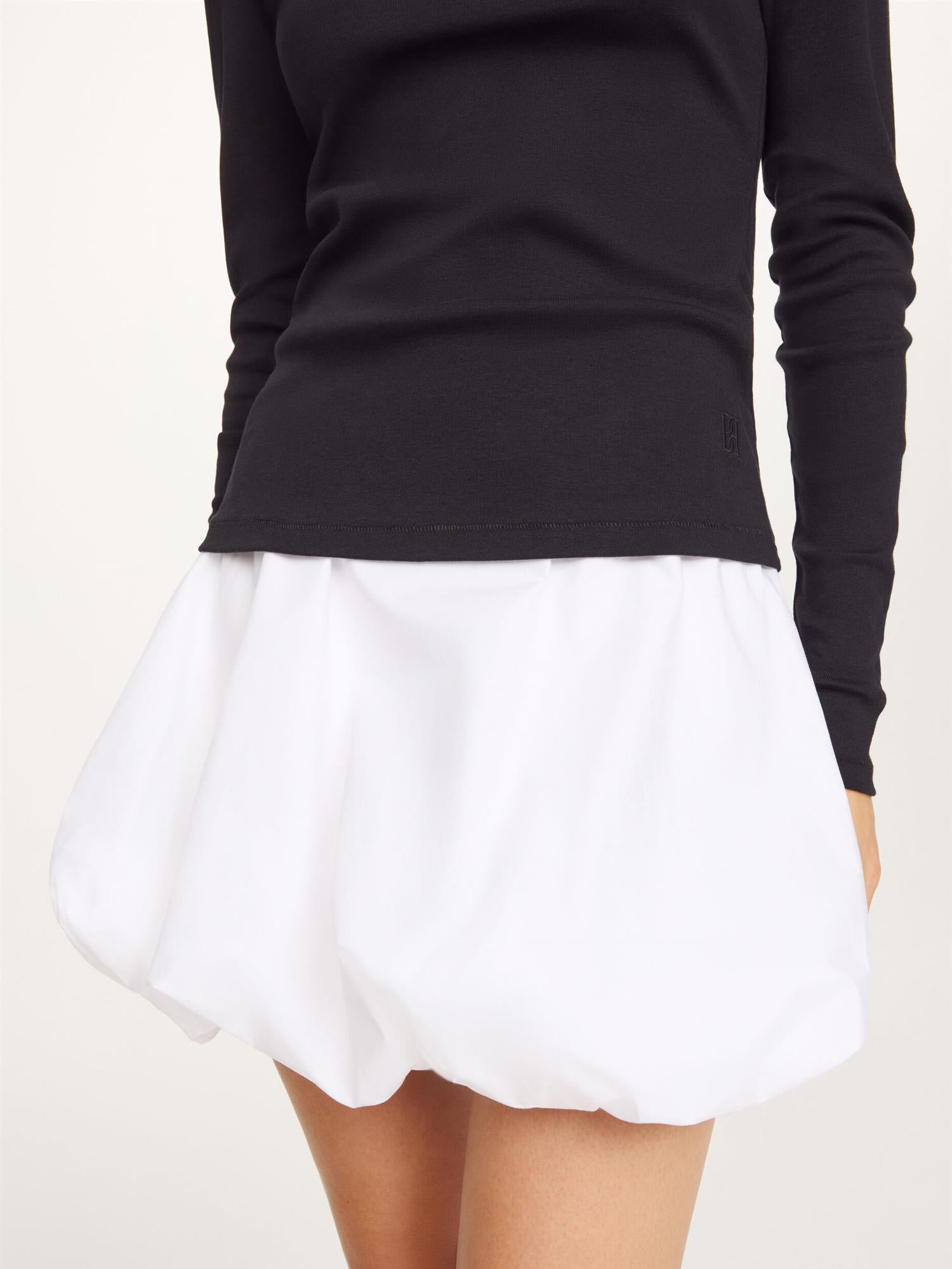 BREY Organic Cotton Mini Skirt Pure White