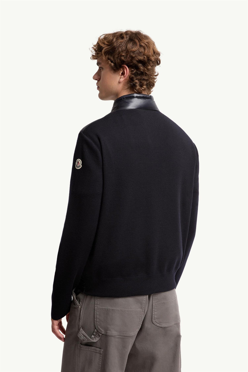 Padded Wool Knit CARDIGAN BLUE