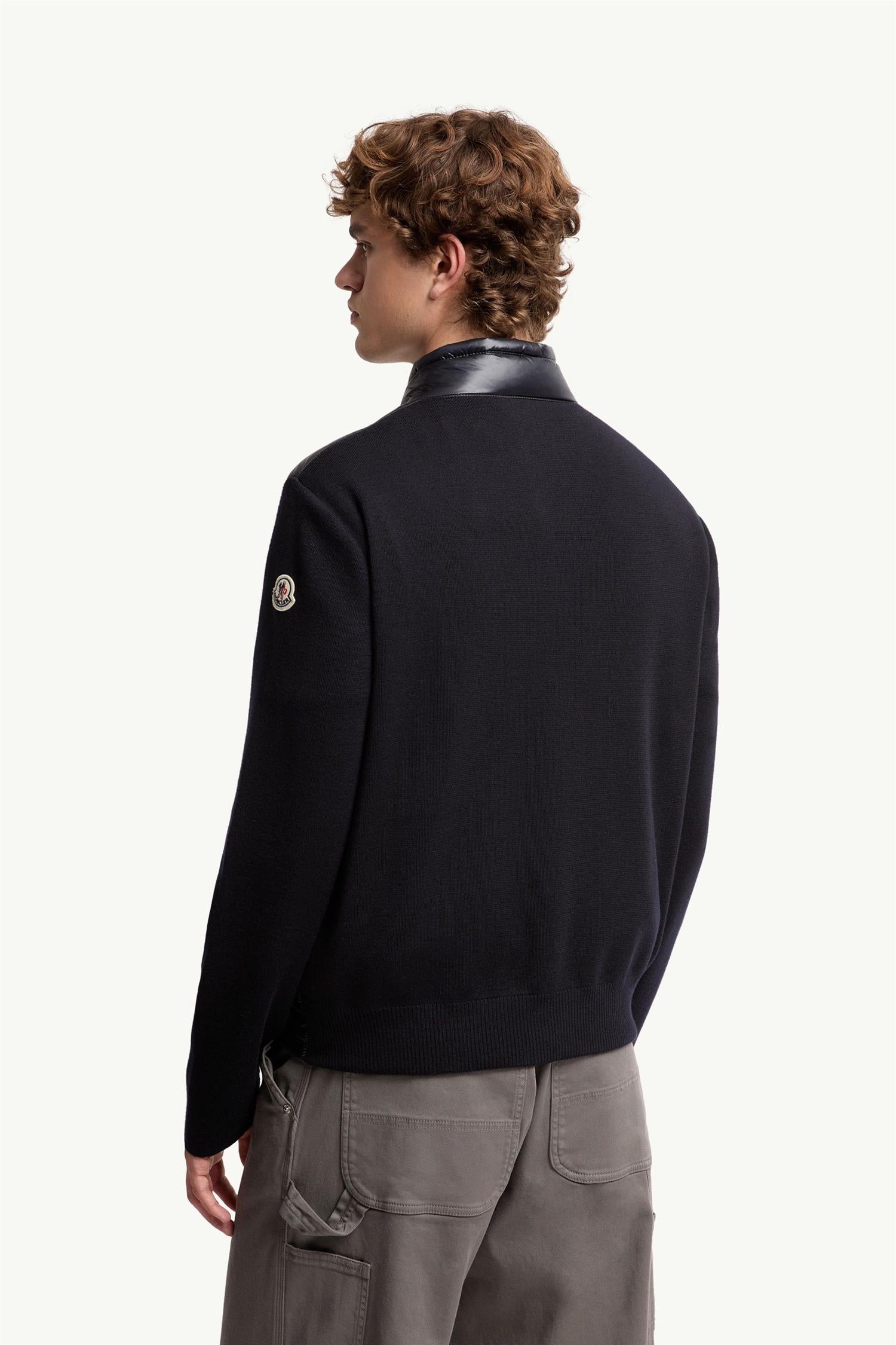 Padded Wool Knit CARDIGAN BLUE