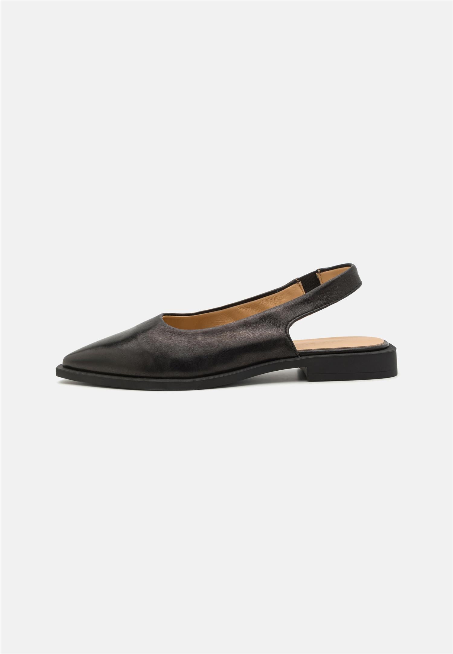 CPH416 Leather Ballerina Flats Black