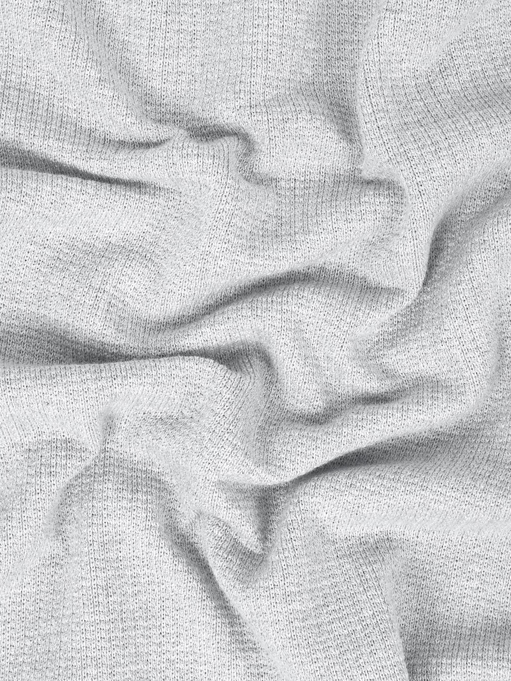 KNITTED Micro Stitch POLO SWEATER PEARL GREY MELANGE