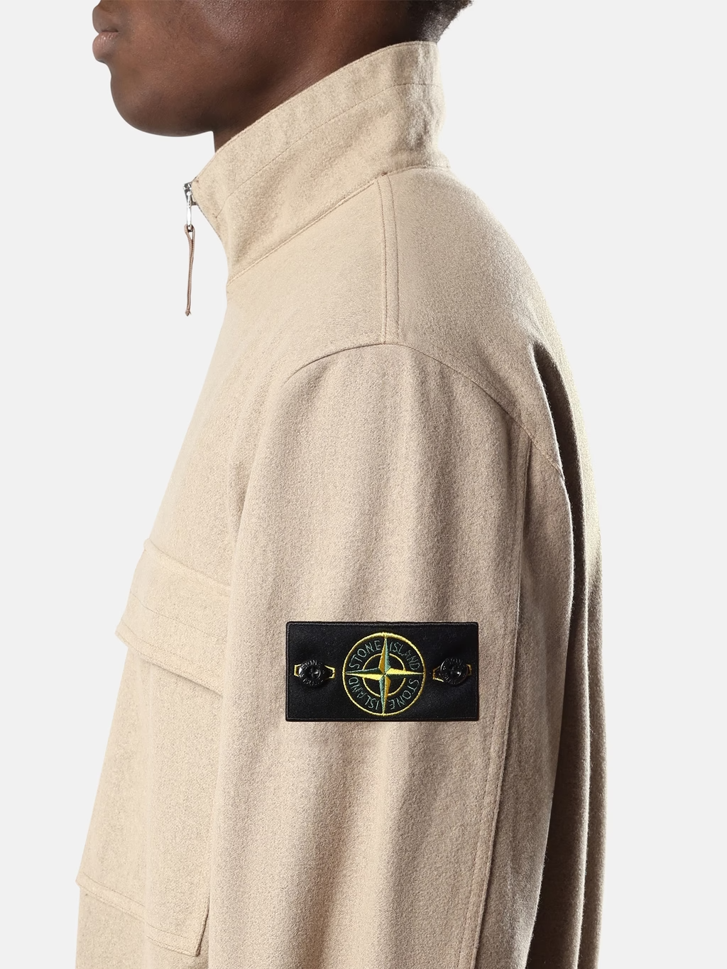 WOOL NYLON FLANNEL Overshirt BISCUIT