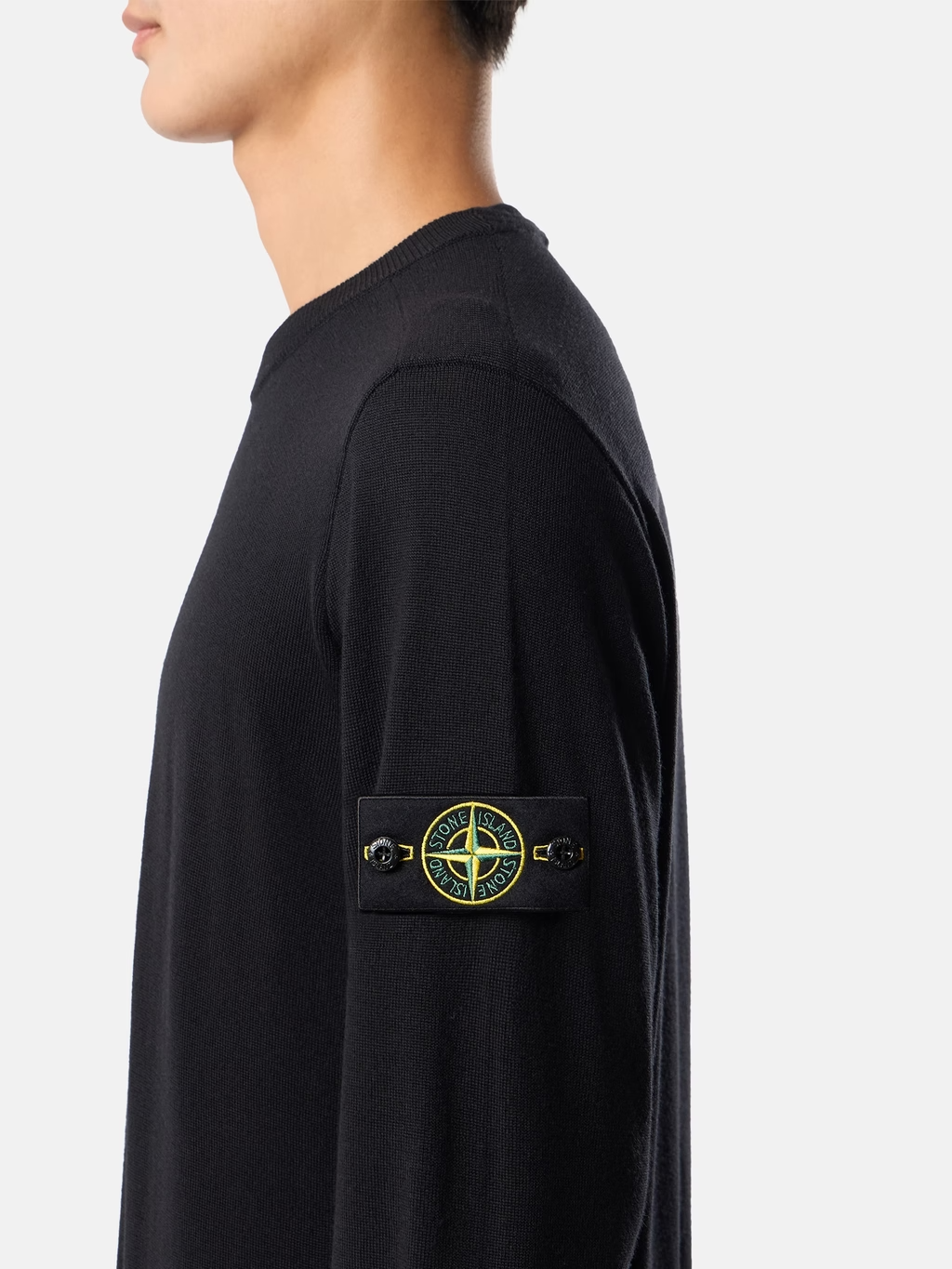Knitted 14gg RWS Wool Sweater BLACK
