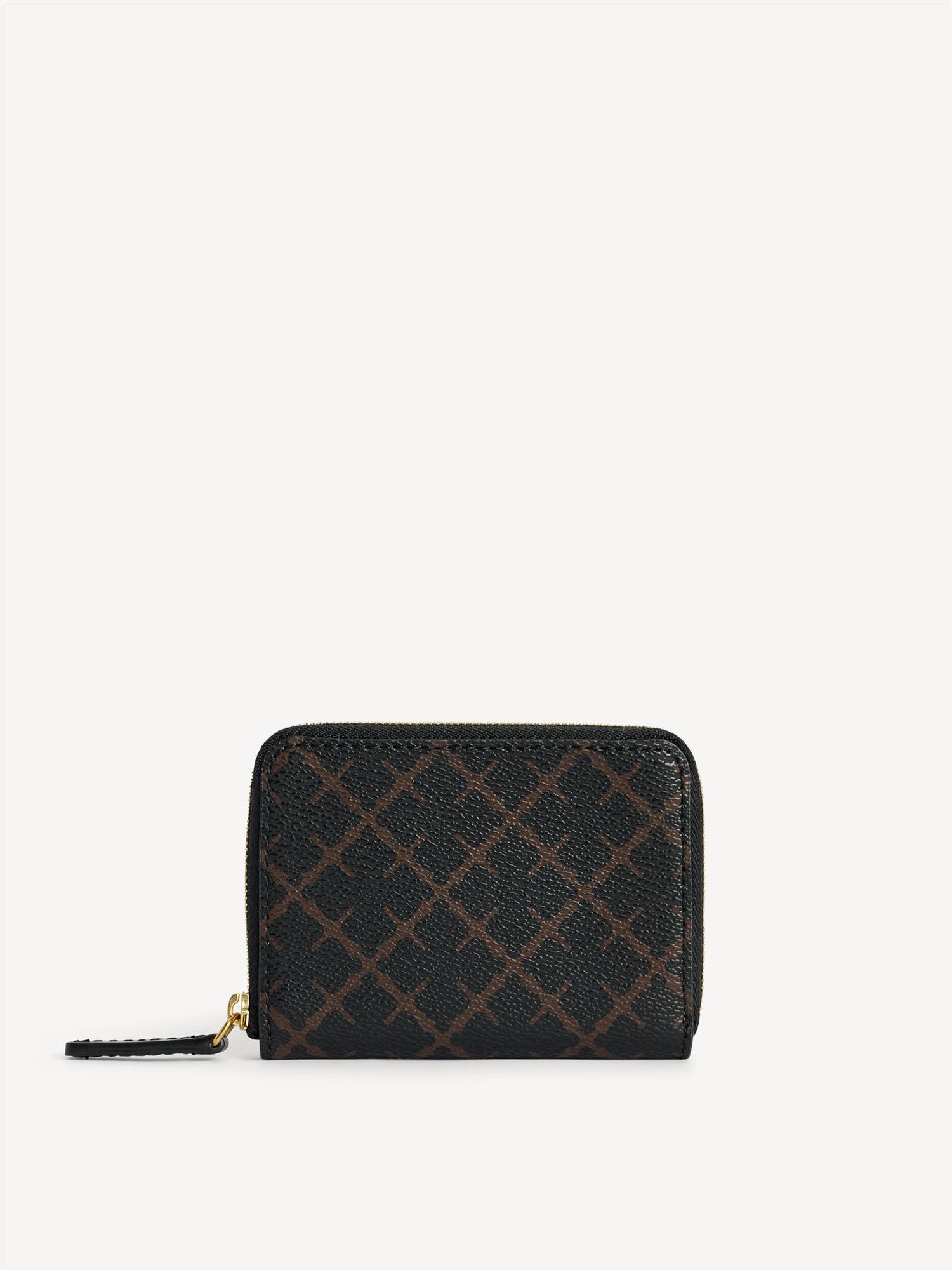 ELIA PRINTED COIN PURSE WALLET Dark Chokolate