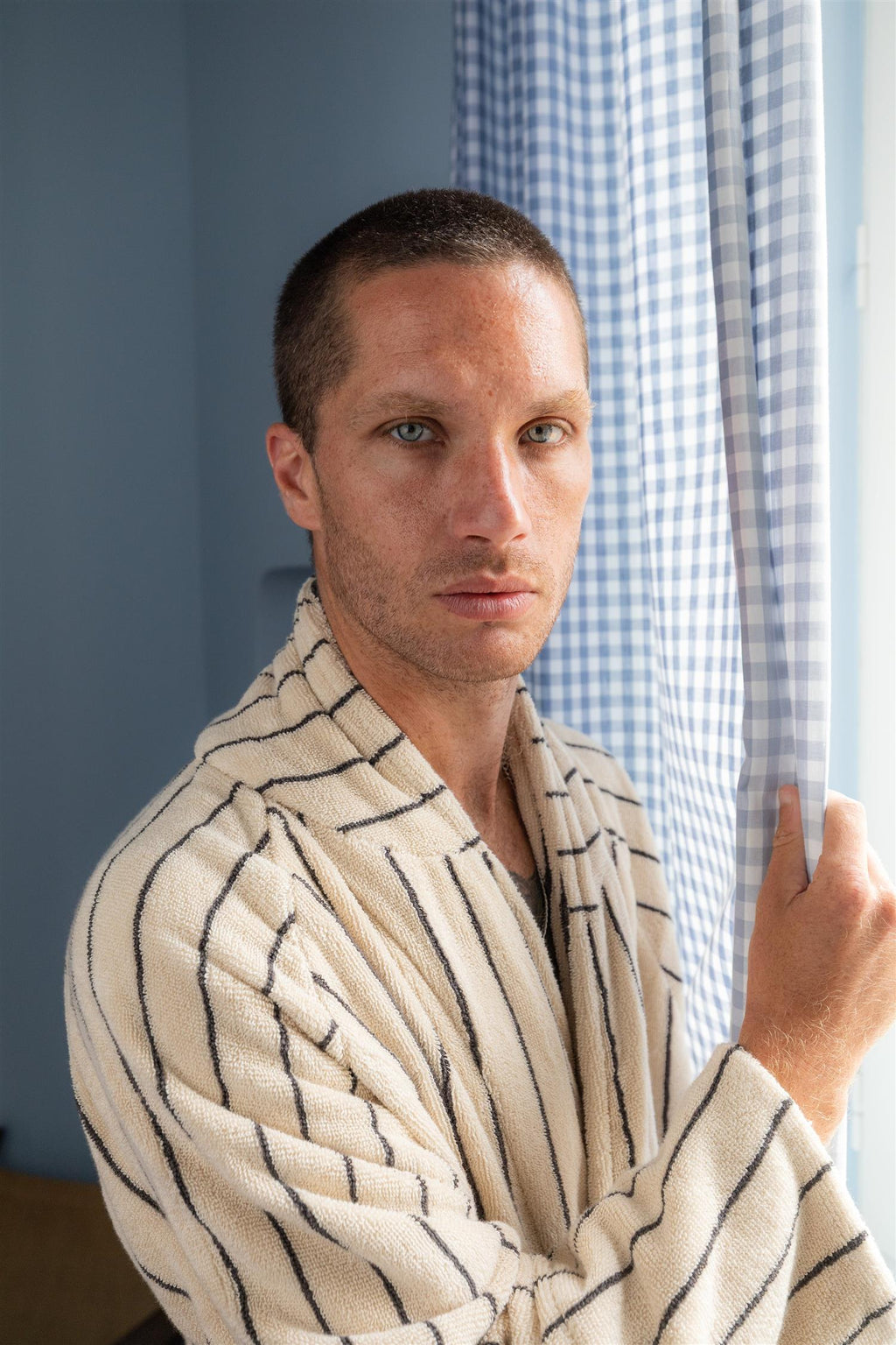 NARAM BATHROBE creme/ink