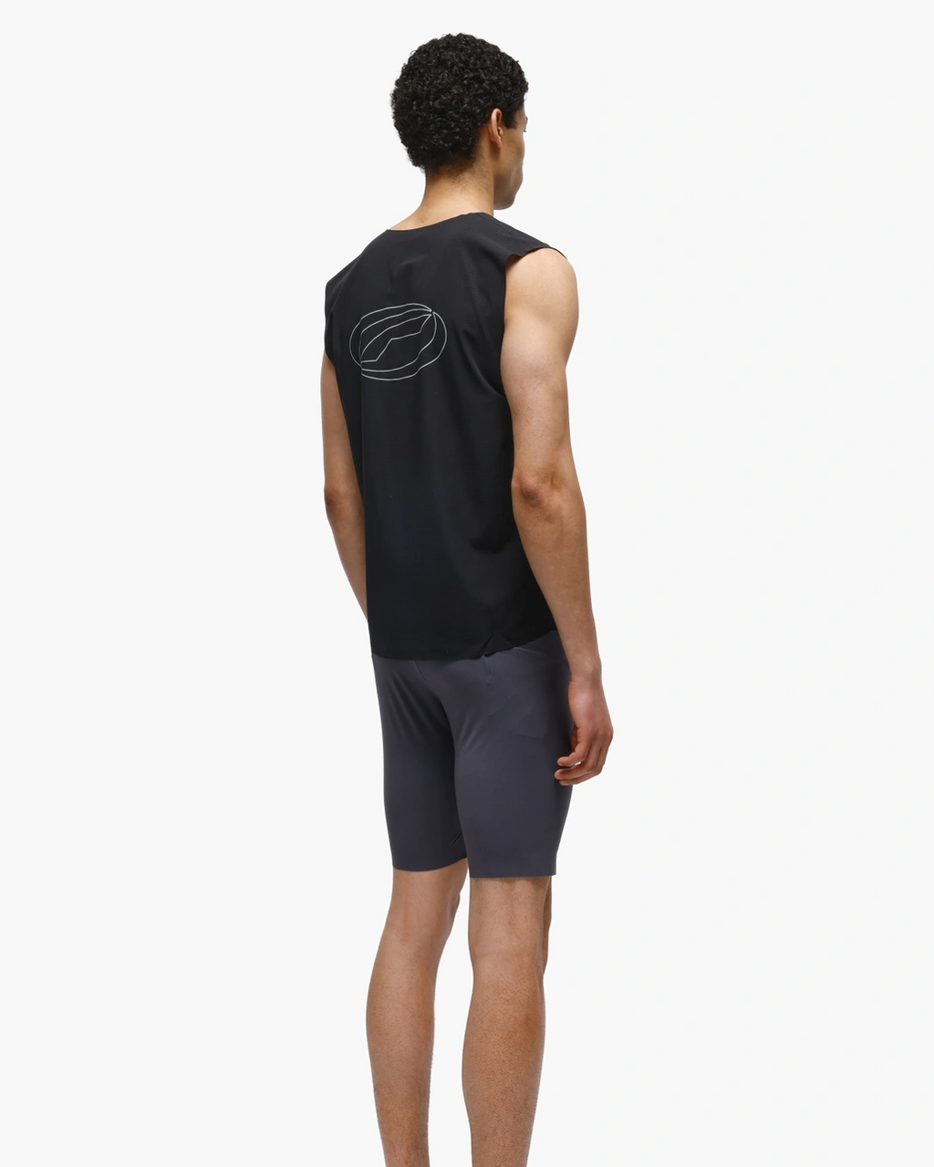 Perforated Crop Tank Top BLACK