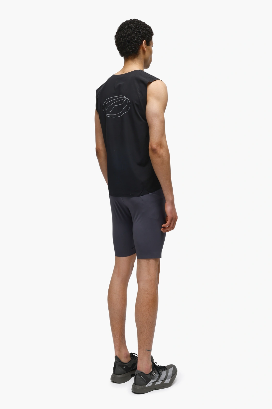 Perforated Crop Tank Top BLACK