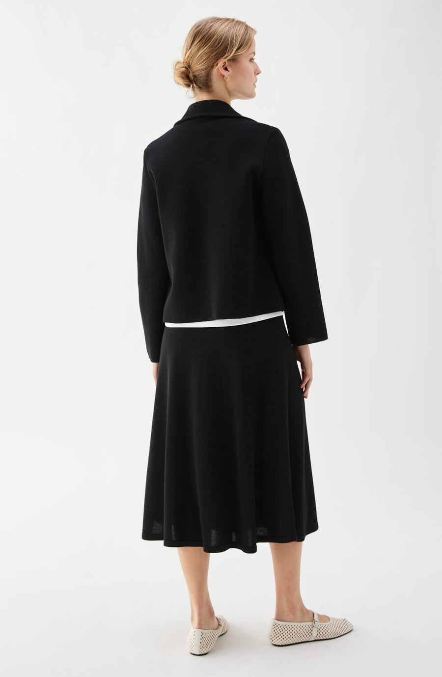 INDRA KNITTED WOOL JACKET Black