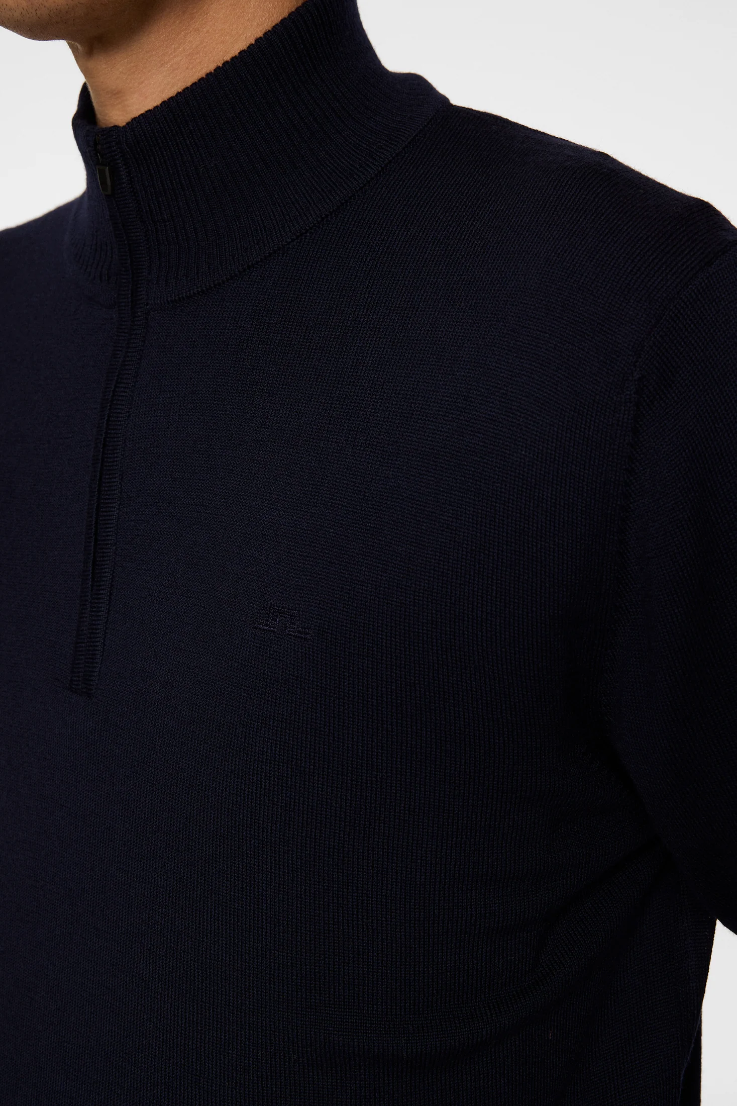 Kiyan Merino Quarter Zip Navy