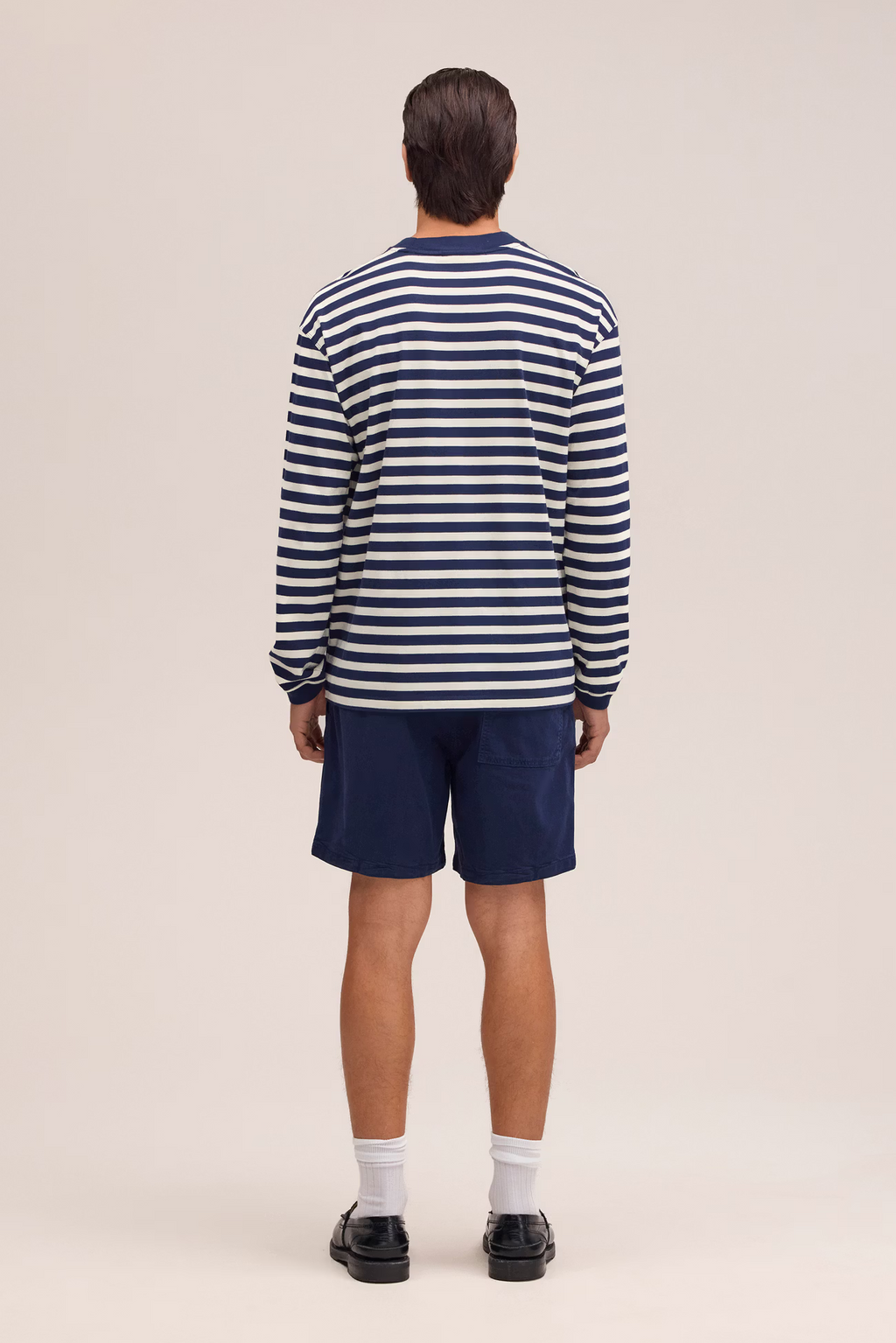 Lionel Long Staple Cotton Tee30040 Navy Stripe