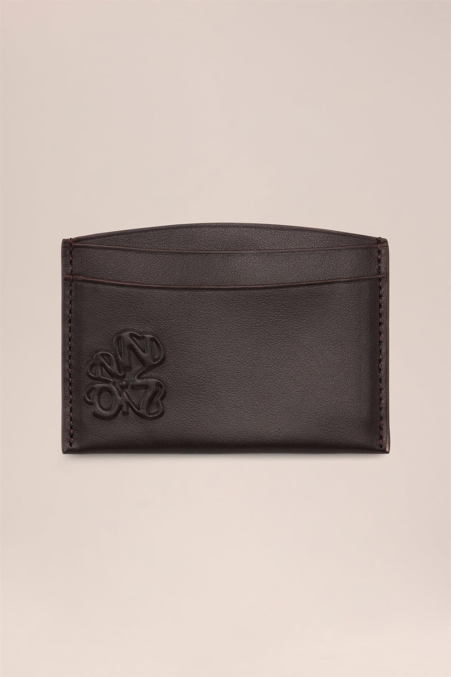 Leather Kard Cardholder 90030 Deep Truffle