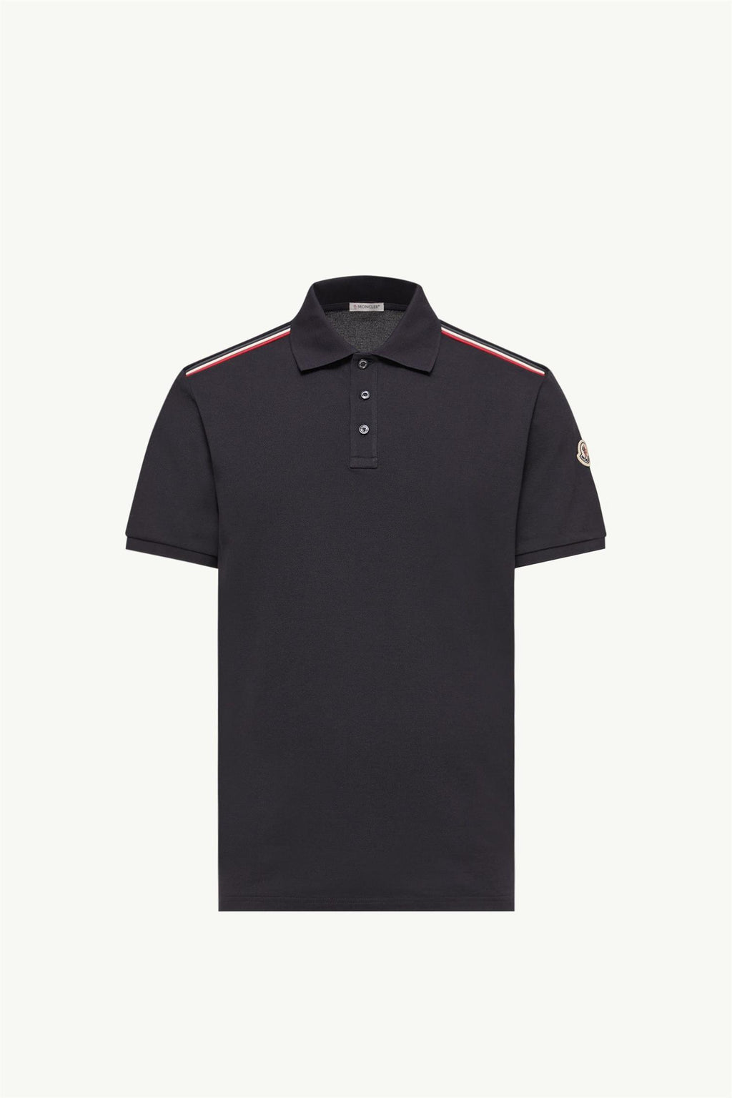 Tricolor-Trimmed Cotton Piquet Polo Shirt BLUE