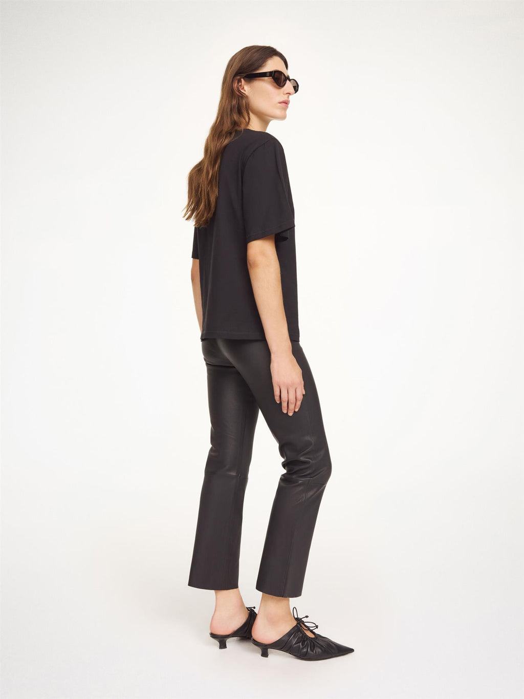 FLORENTINA Leather Trousers Black
