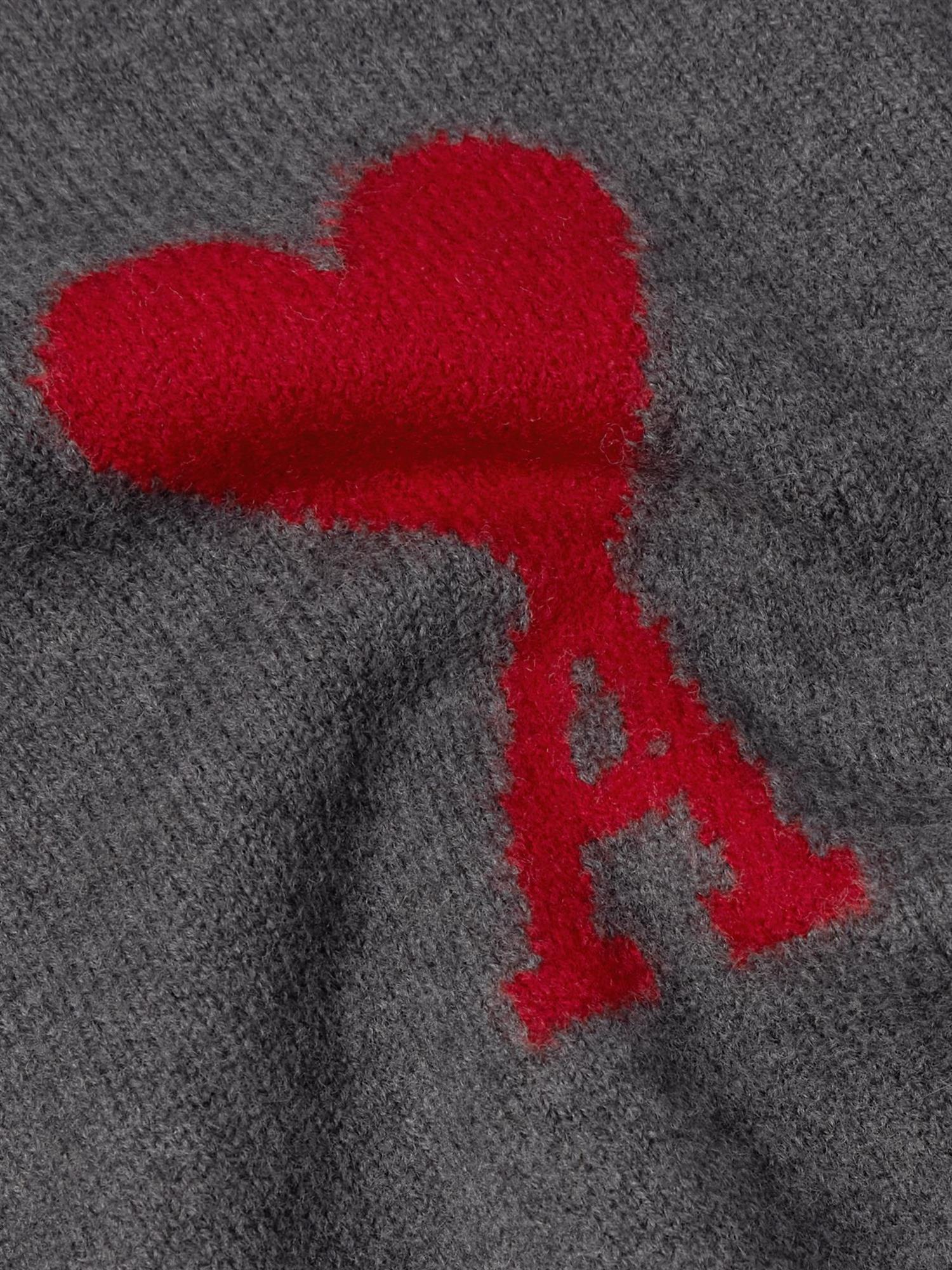 WOOL AMI DE COEUR SWEATER Big Logo Grey/Red