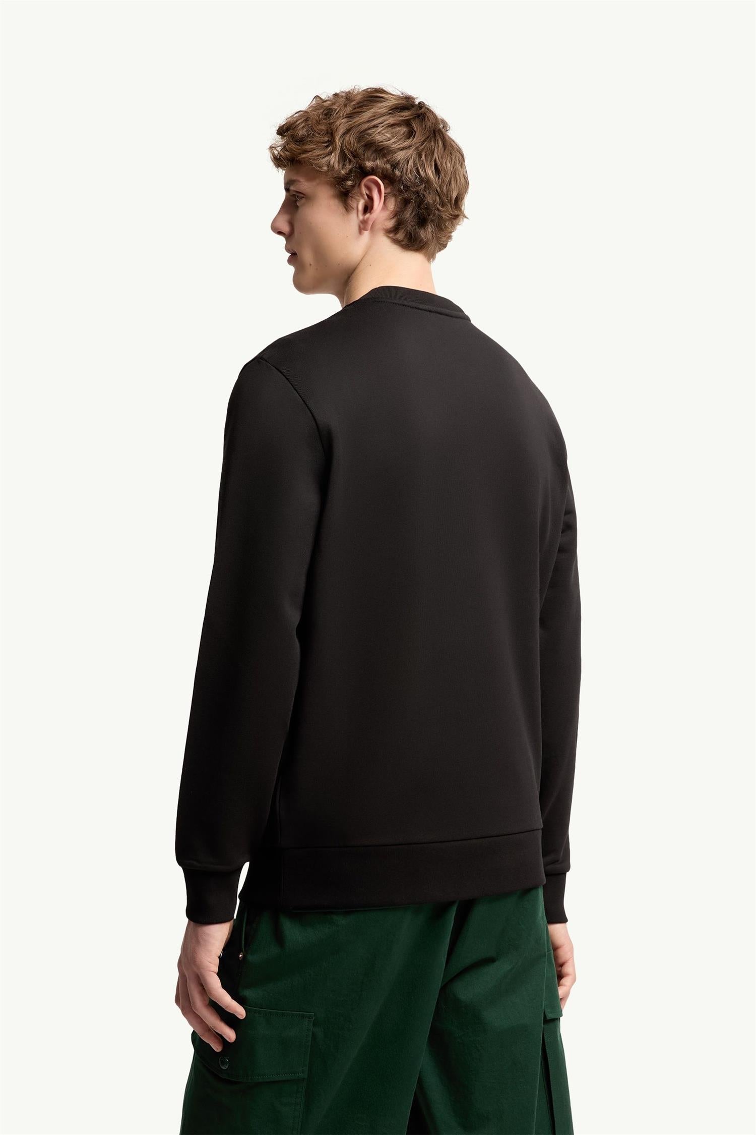 Logo Patch Cotton Sweatshirt BLACK