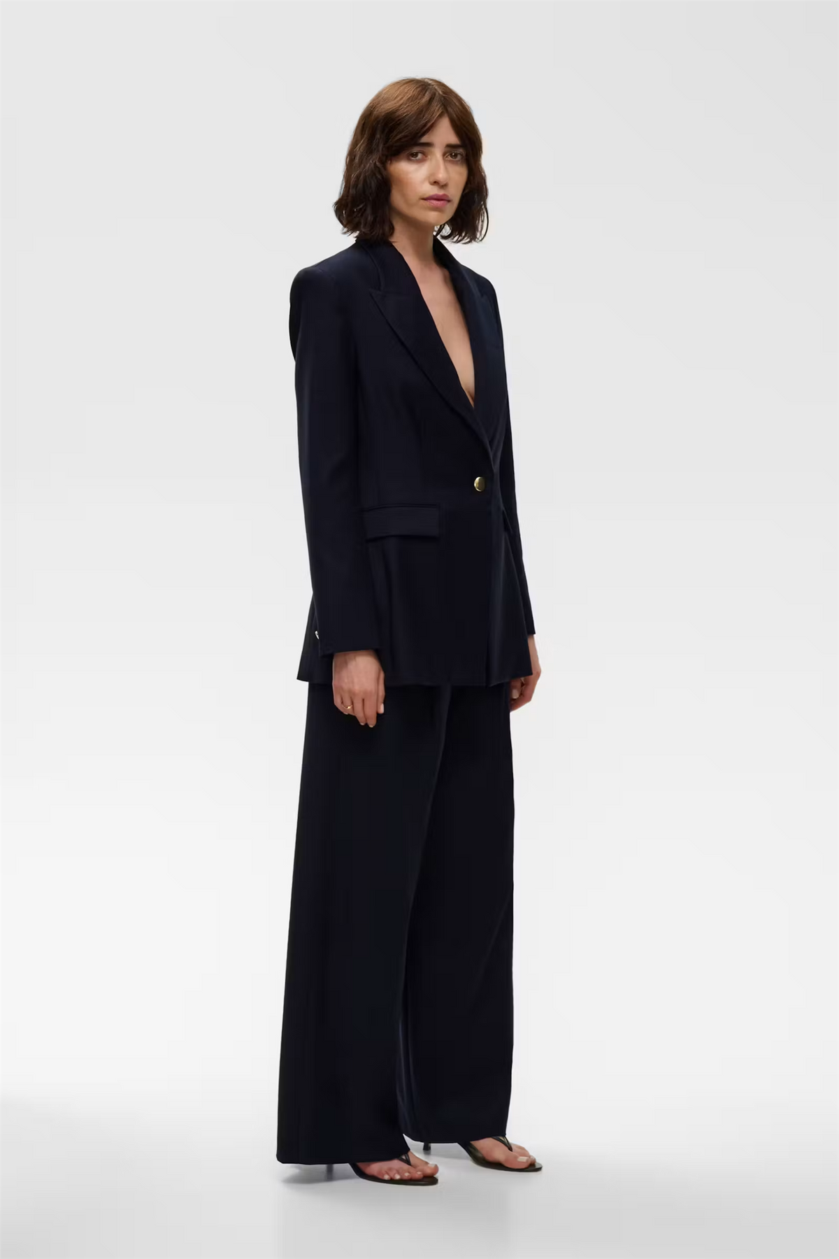 Jolanka Wool Blend Blazer Dark Navy