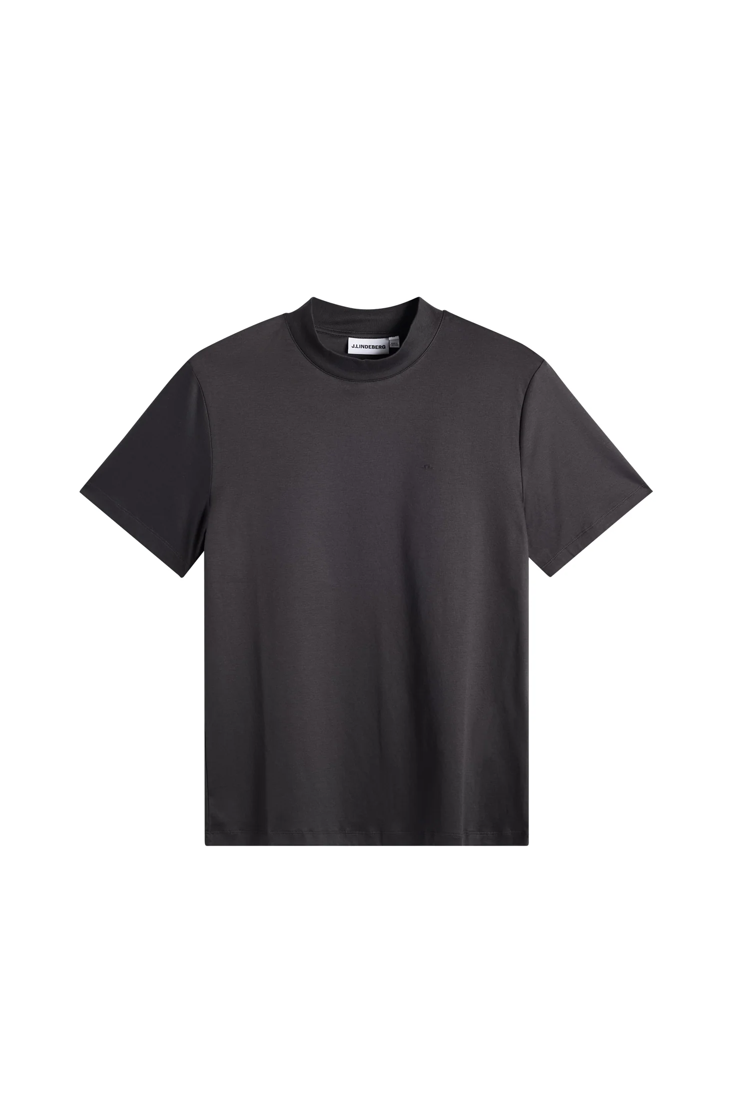 Ace Mercerized Mock Neck T-Shirt Black