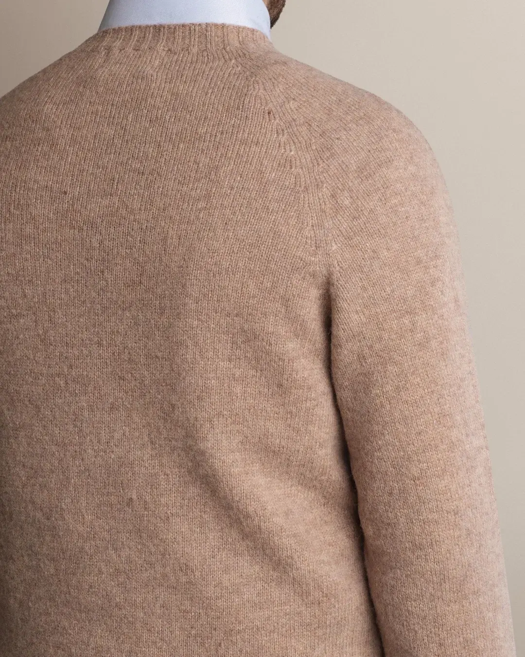 Shetland Wool Sweater Beige