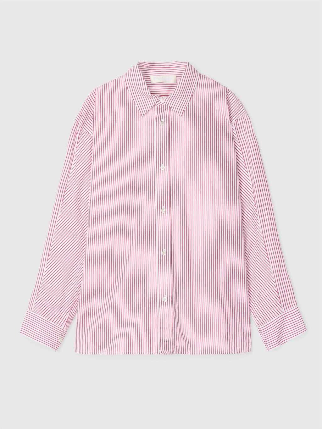 Coastal Cotton Shirt White Red Pinstripe