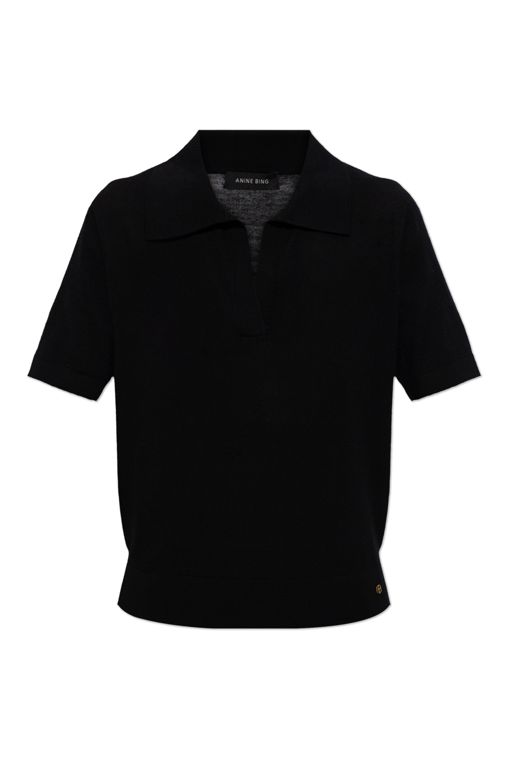MONI Wool Cashmere POLO T-shirt BLACK