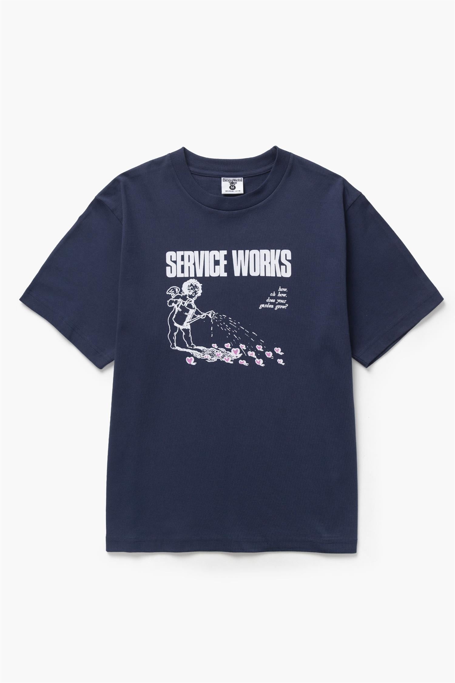 Garden Front Print T-shirt Navy