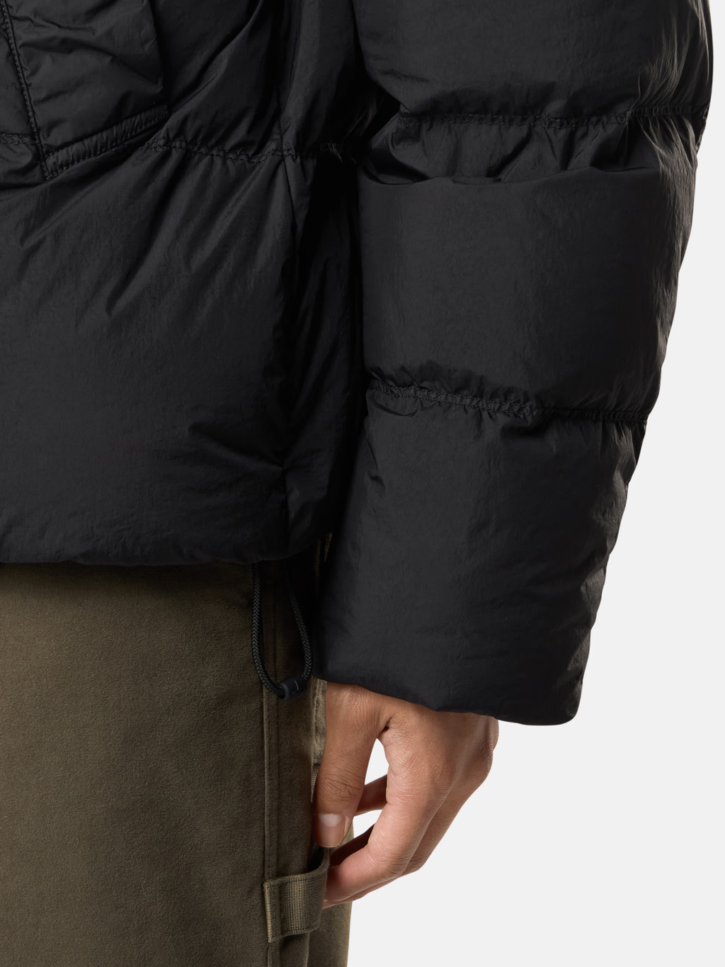 CRINKLE REPS GARMENT DYED DOWN JACKET BLACK