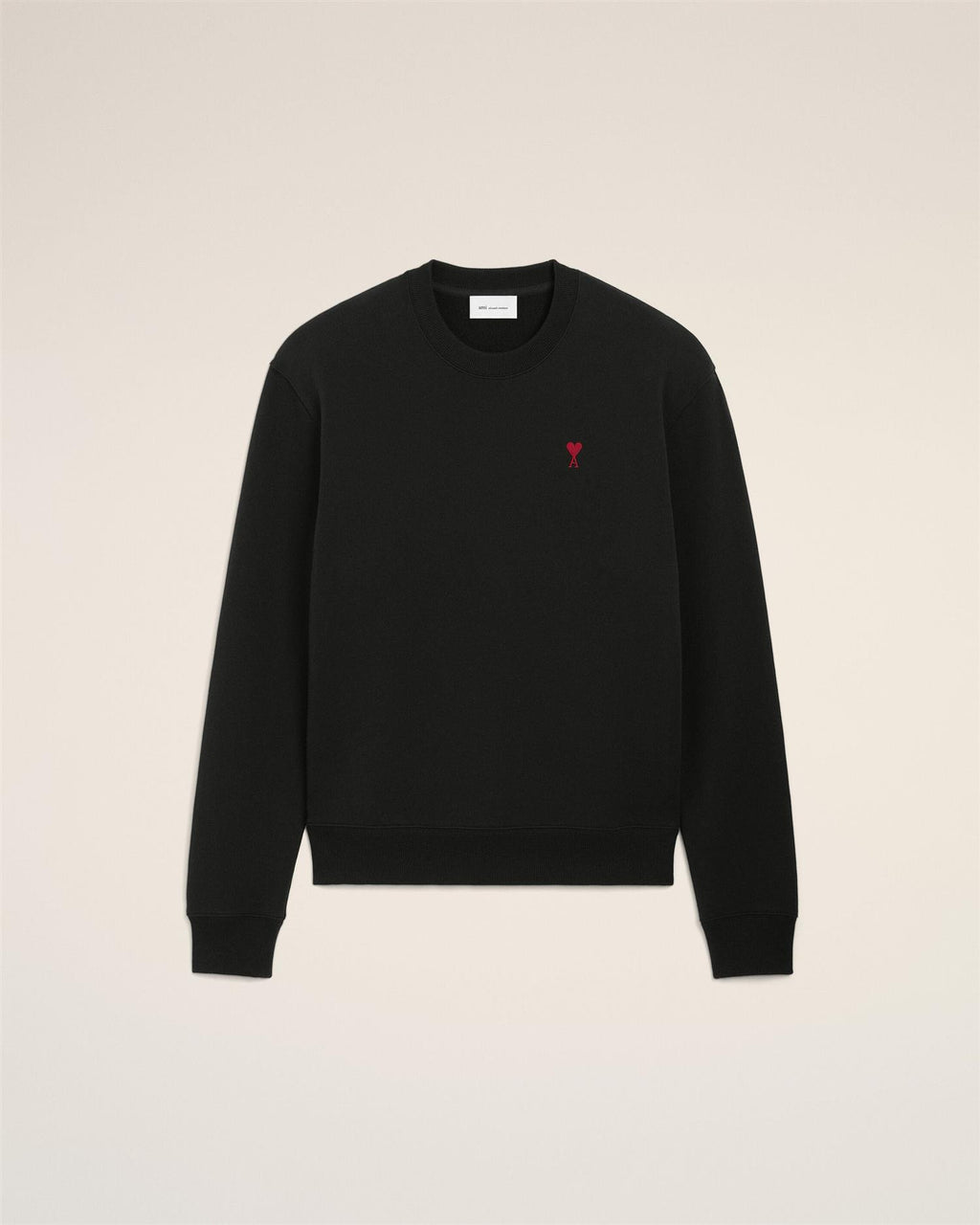 LOOPBACK COTTON AMI DE COEUR SWEATSHIRT BLACK