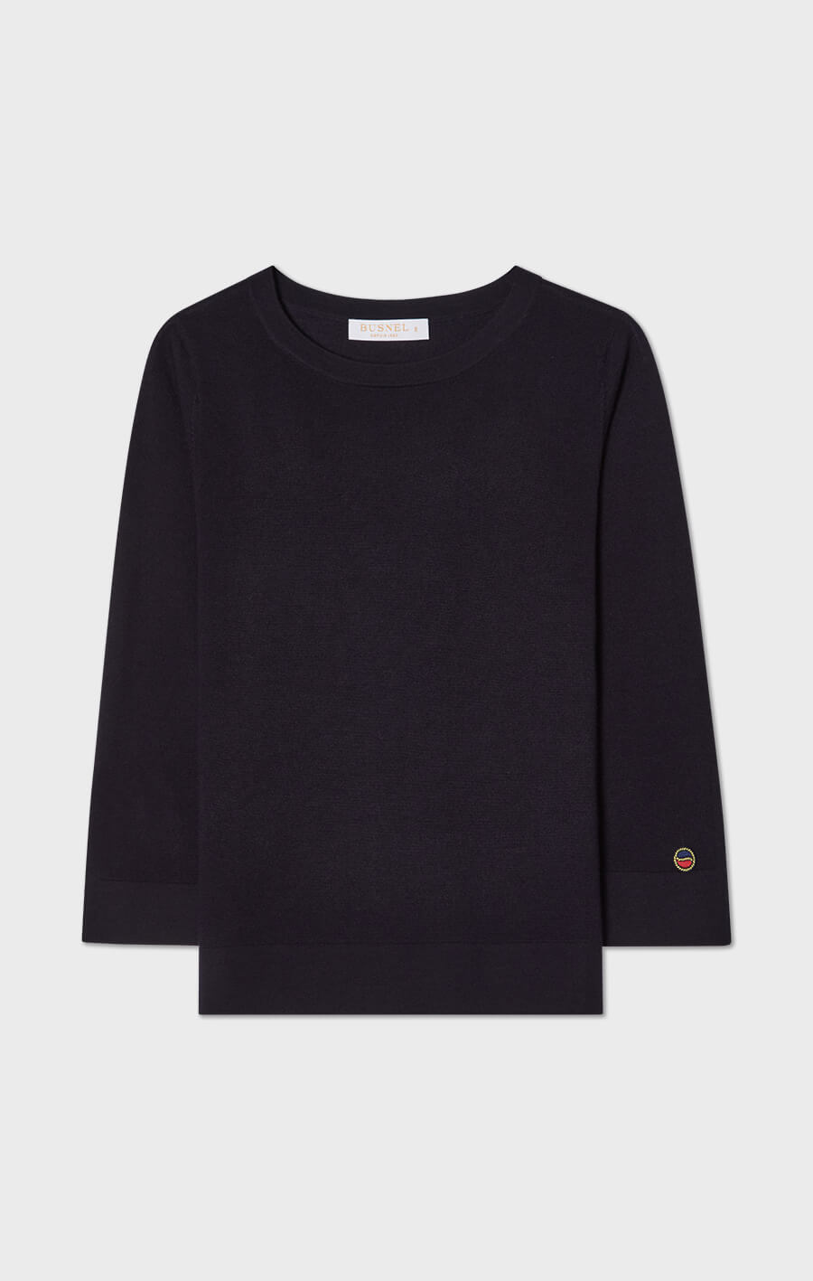 OCEAN BOATNECK WOOL TOP MARINE