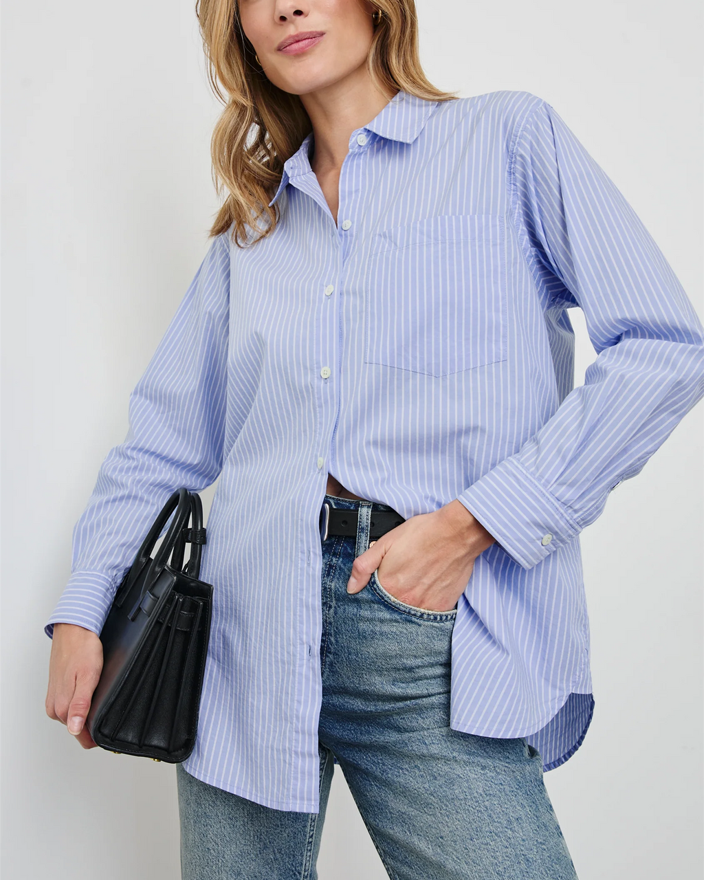 ELSA Cotton Oxford Shirt Blue/White