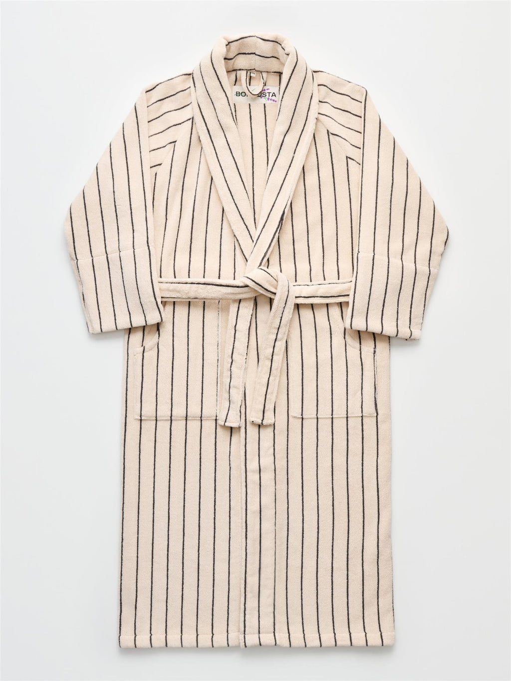 NARAM BATHROBE creme/ink