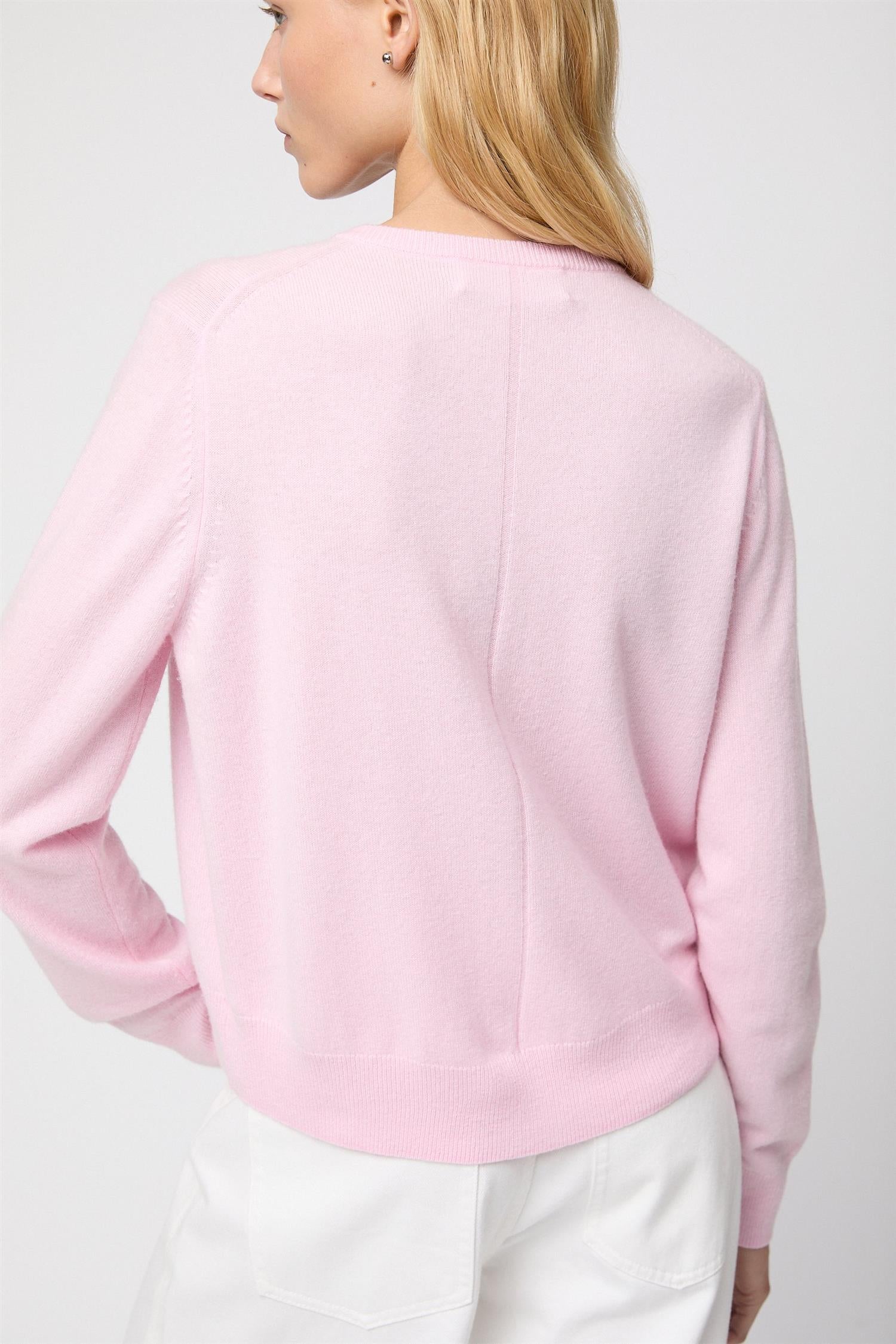 Classic Wool Cardigan Ballet Pink