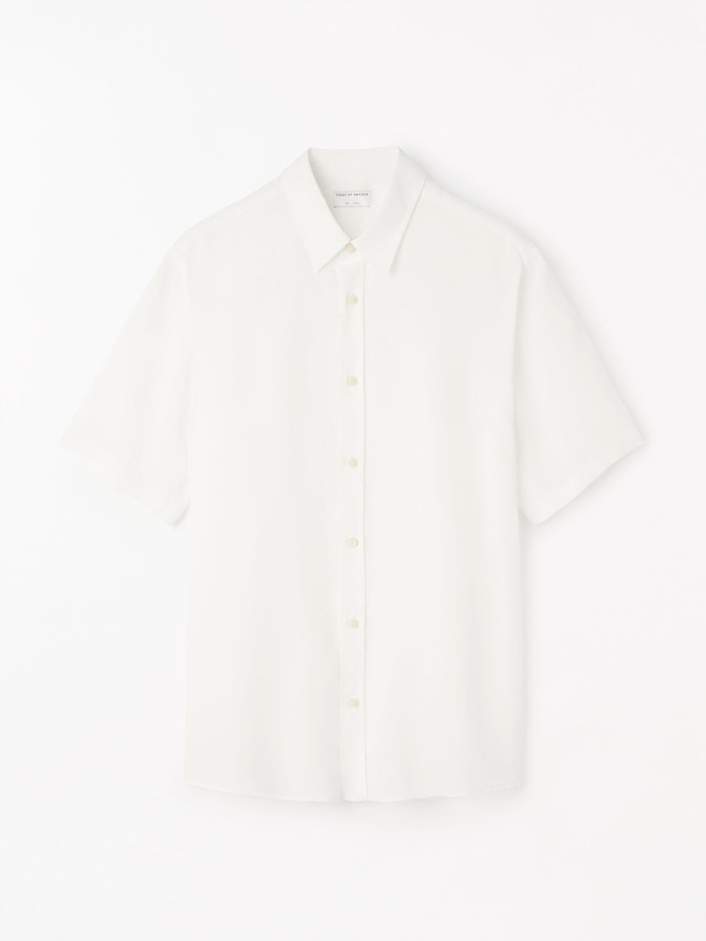 Spenser Casual Linen Short Sleeve Shirt Offwhite