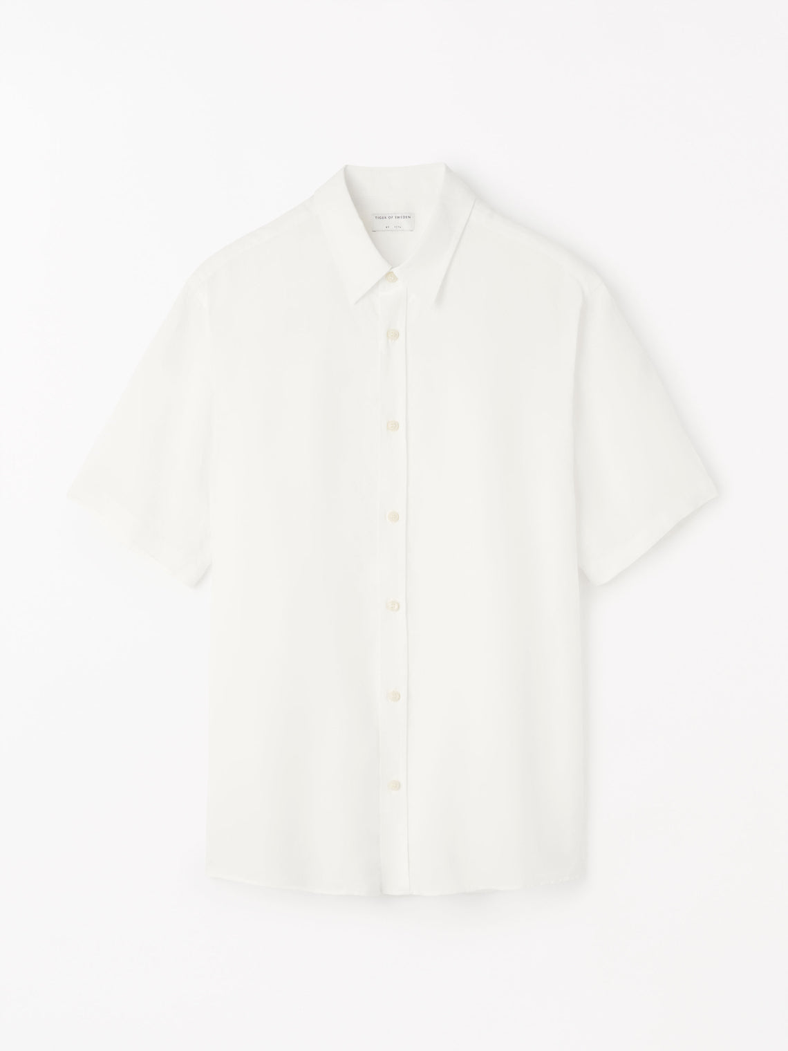 Spenser Casual Linen Short Sleeve Shirt Offwhite