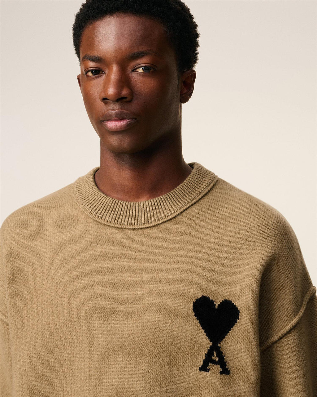 WOOL AMI DE COEUR SWEATER CAMEL