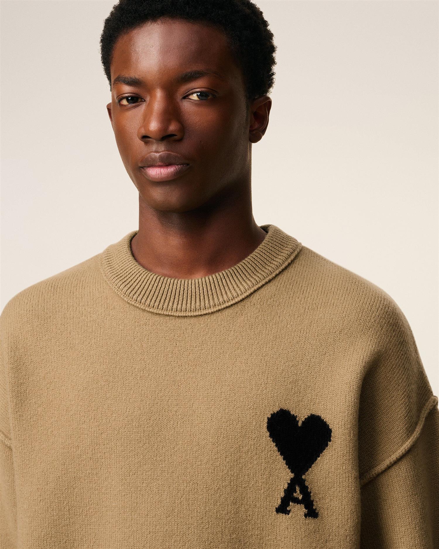 WOOL AMI DE COEUR SWEATER CAMEL