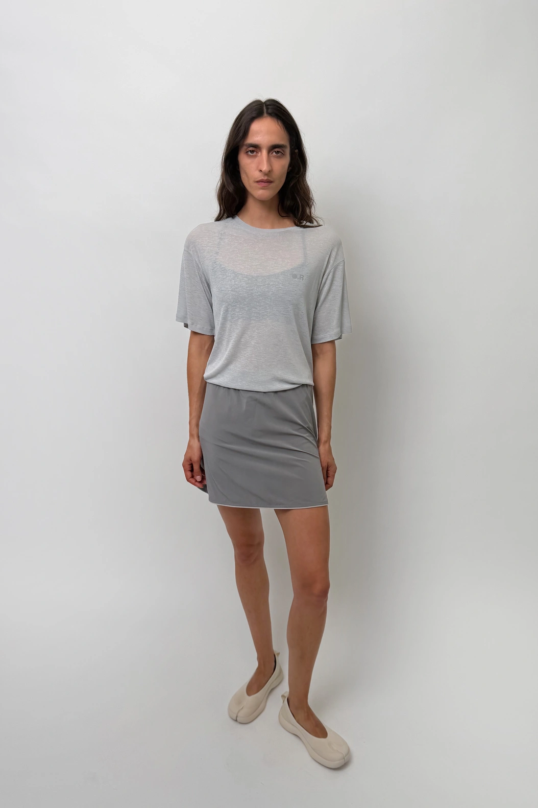 Textured T-shirt Grey