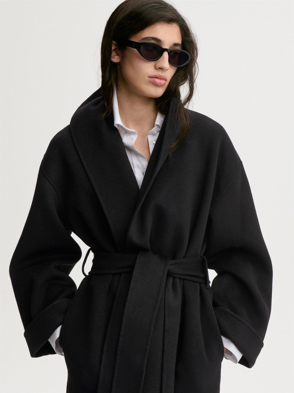 Trinelle wool coat Black
