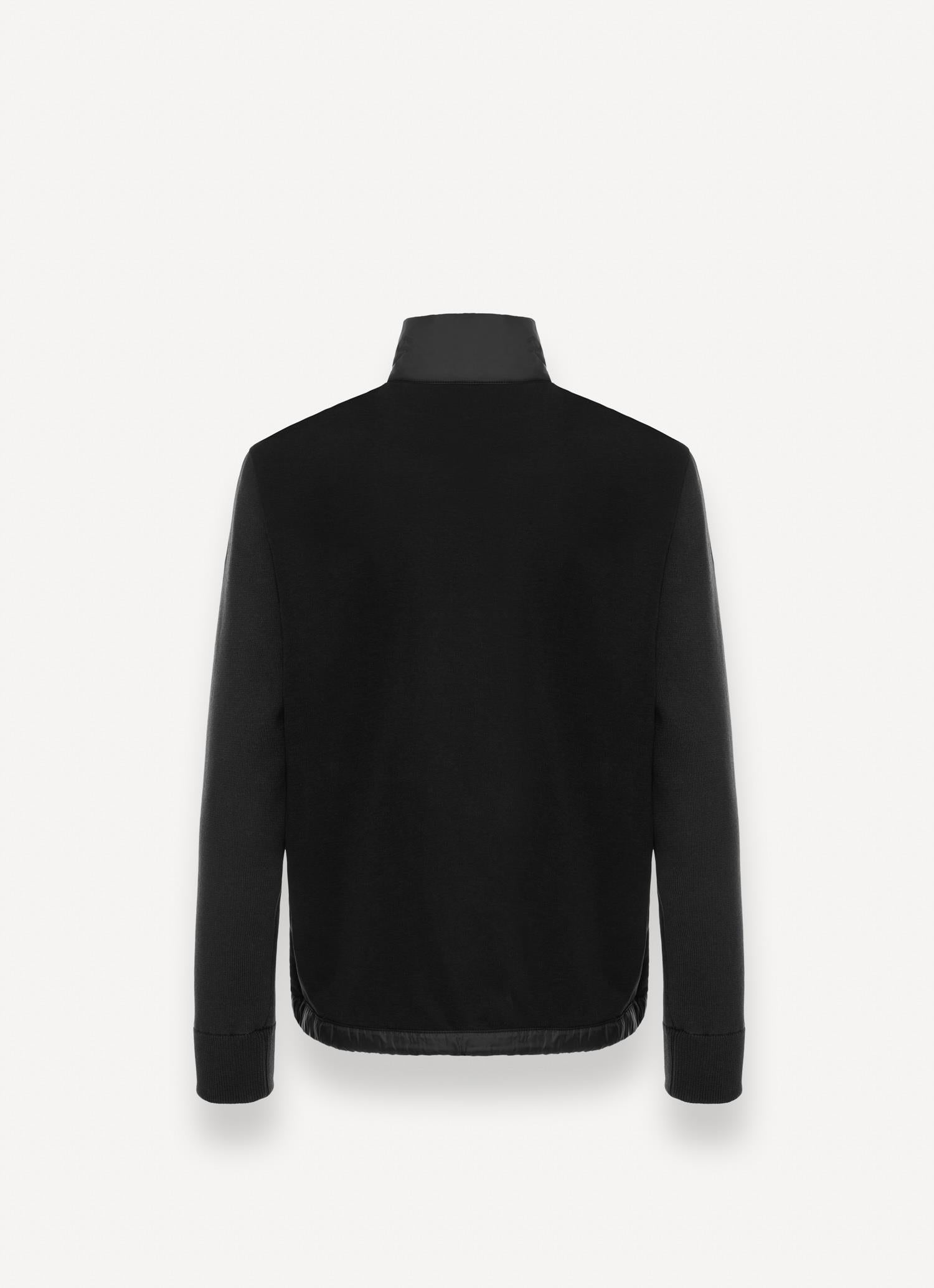 HYBRID KNITTED AND PADDED JACKET BLACK