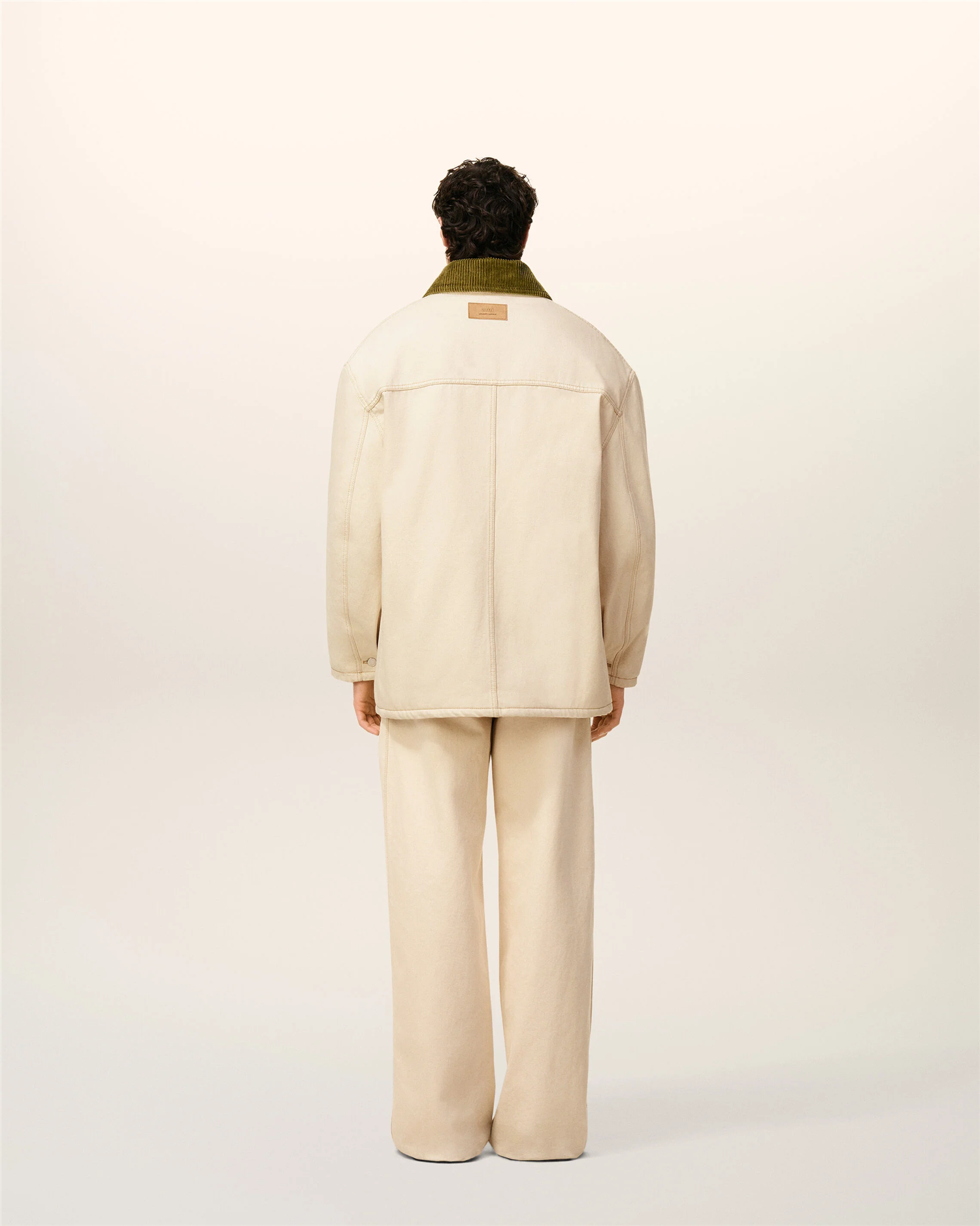 PADDED COTTON WORKER JACKET ECRU