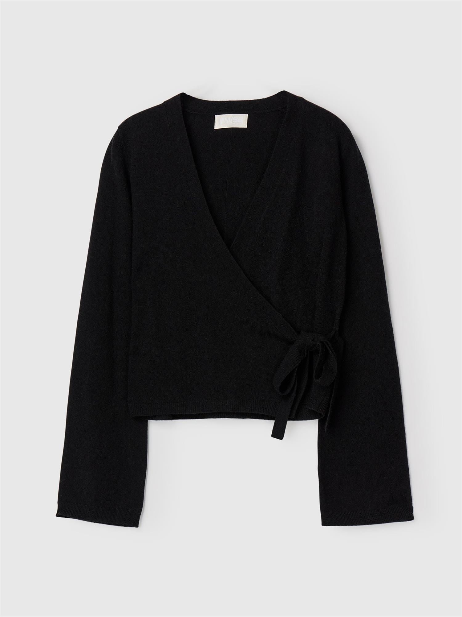 Ballet Wrap Cardigan Black