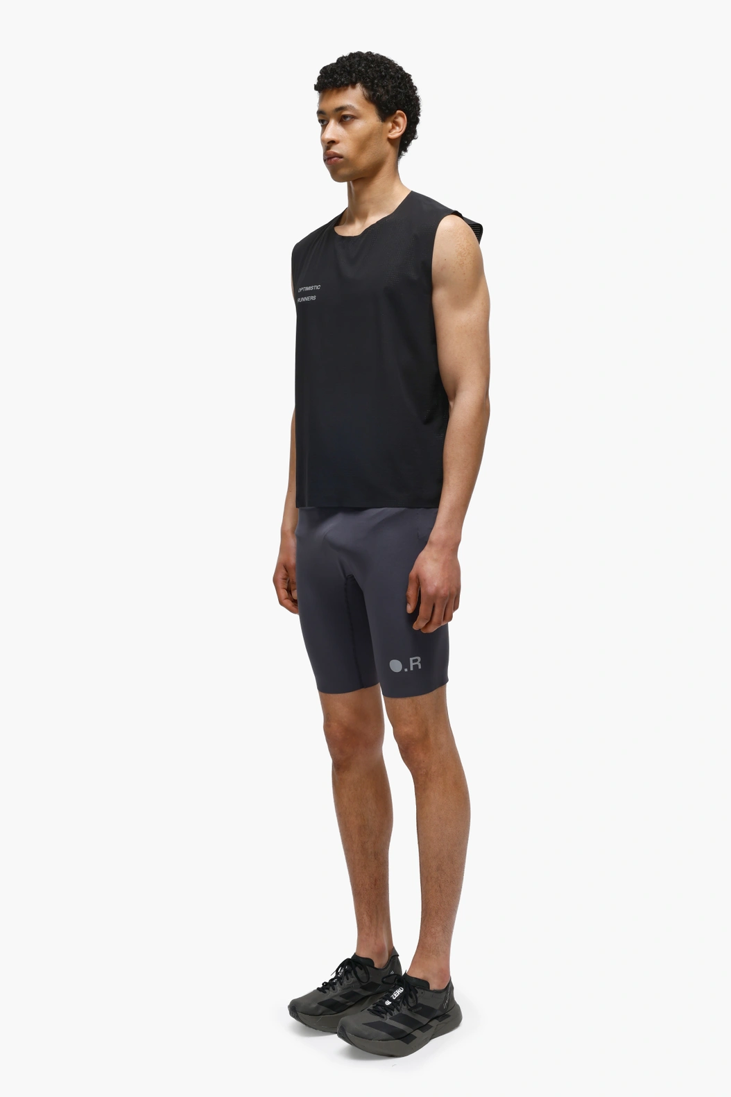 Perforated Crop Tank Top BLACK