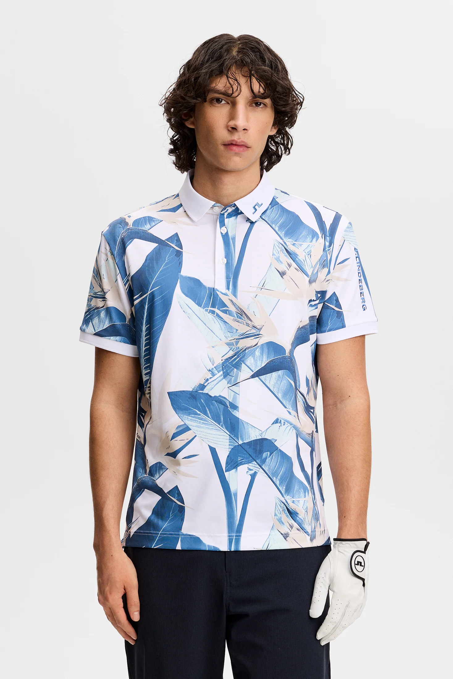 Tour Tech Print Polo Paradise Skylight