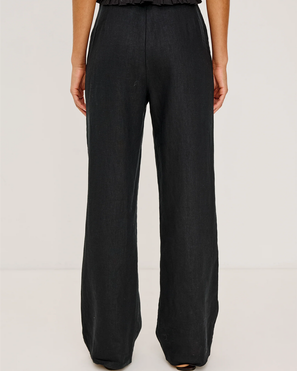 ANDRINE LINEN PANTS BLACK